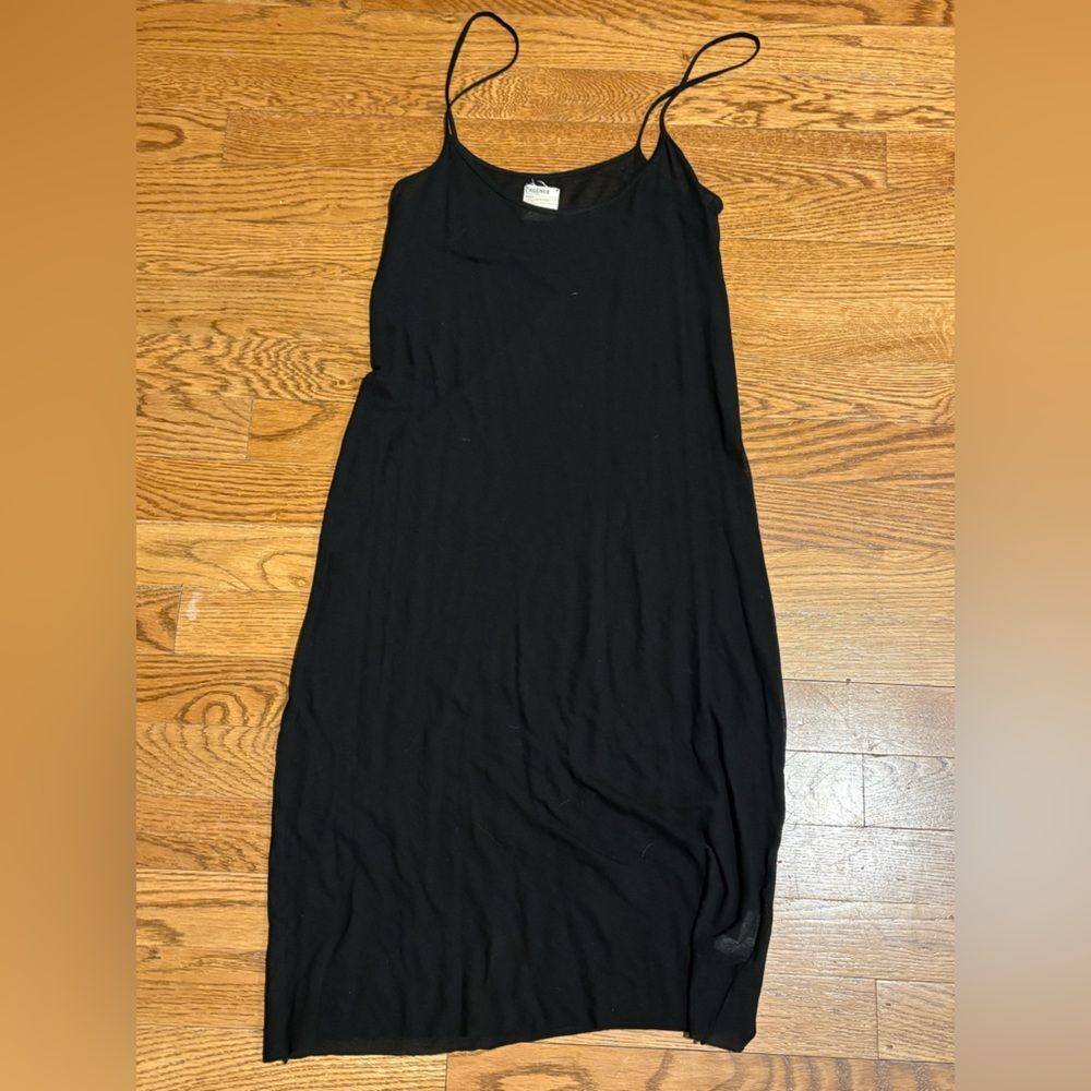 L'AGENCE 100% Cotton Sheer Black bathing suit cover up dress. Size small/medium